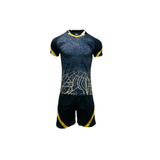 Sublimated Football Kit Black/ Gold
