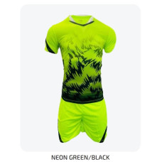 Men's Soccer Kit Neon Green Black