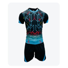 Men's Soccer Kit Black Blue