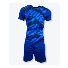 Men's Soccer Kit Blue Stripe