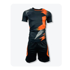 Men's Soccer Kit Black Orange