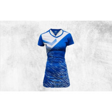 Sublimated Netball Dress Blue with White