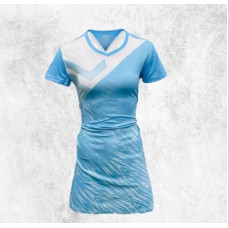 Sublimated Netball Dress Light Blue with White