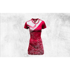 Sublimated Netball Dress Maroon with White