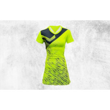 Sublimated Netball Dress Green with Black