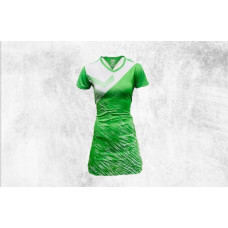 Sublimated Netball Dress Green with White