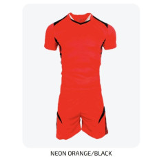 Men's Soccer Kit Neon Orange Black