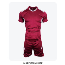 Men's Soccer Kit Maroon White
