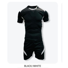 Men's Soccer Kit Black White 2